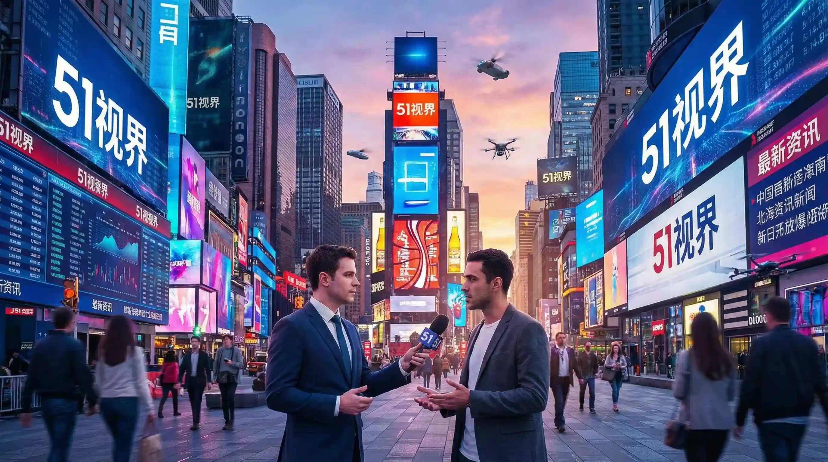 城市街头采访现场 - 51吃瓜 民生报道